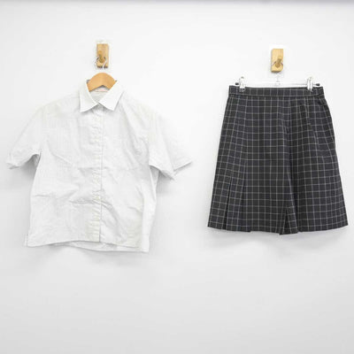 【中古】栃木県 小山城南高等学校 女子制服 2点 (シャツ・スカート) sf041048