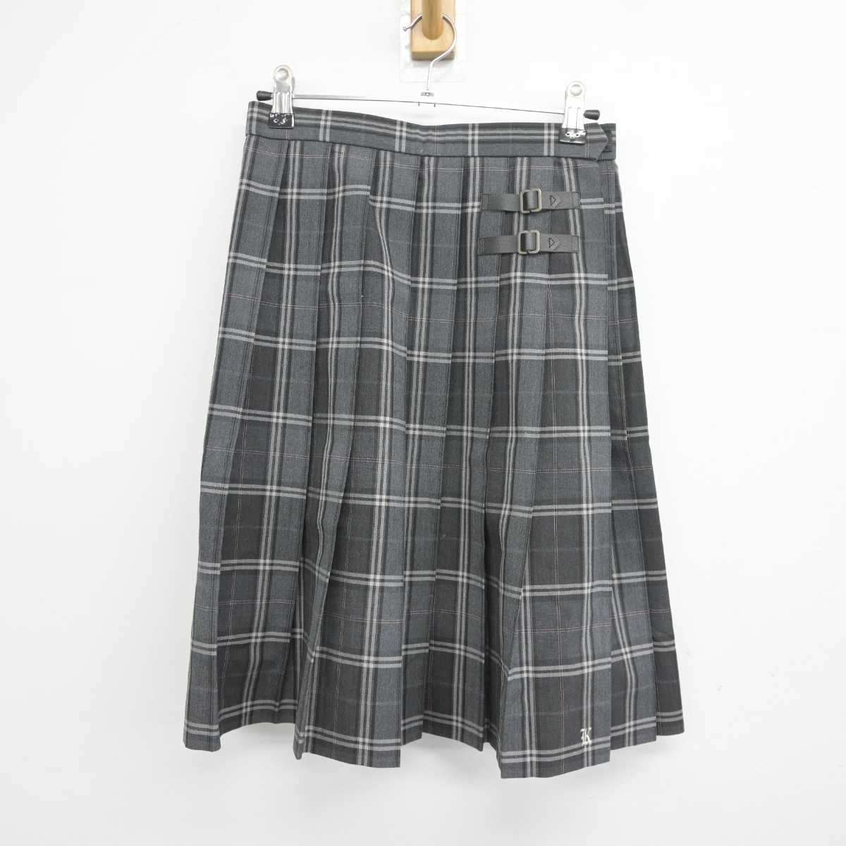 【中古】栃木県 上三川高等学校 女子制服 2点 (ニットベスト・スカート) sf041049