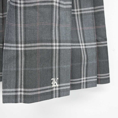 【中古】栃木県 上三川高等学校 女子制服 2点 (ニットベスト・スカート) sf041049