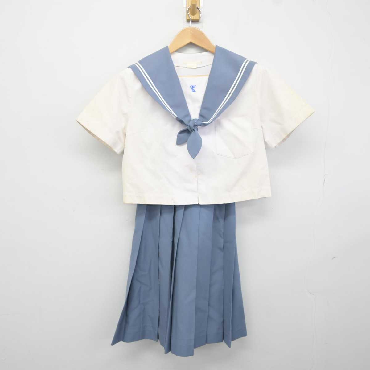 【中古】大分県 大分鶴崎高等学校 女子制服 2点 (セーラー服・スカート) sf041069