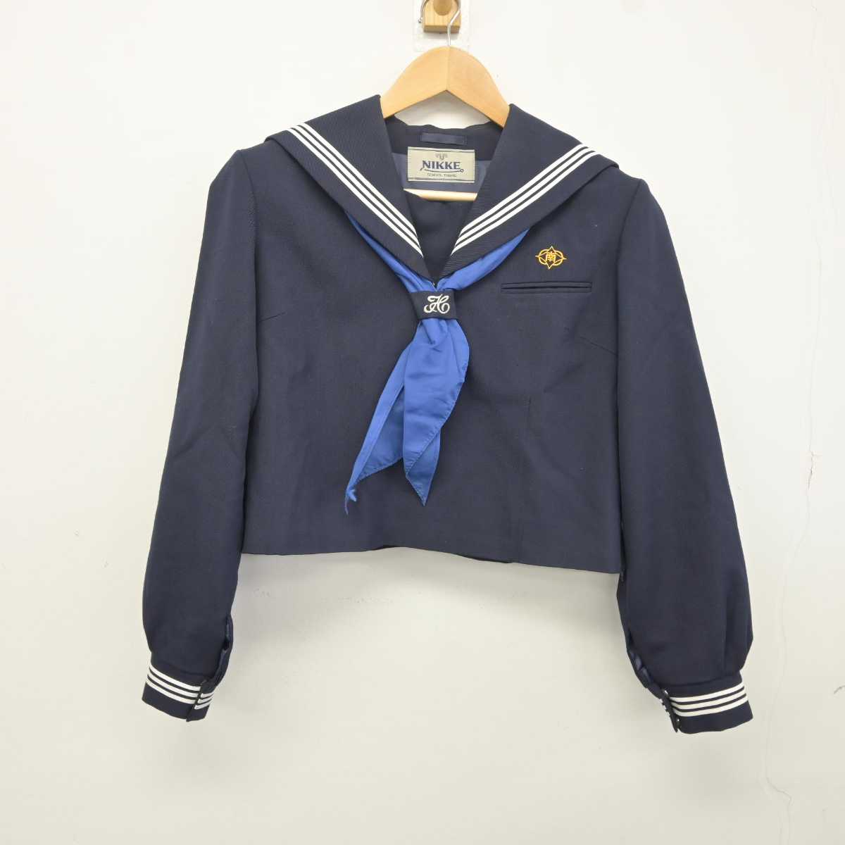 【中古】茨城県 総和南中学校 女子制服 3点 (セーラー服・スカート) sf041070