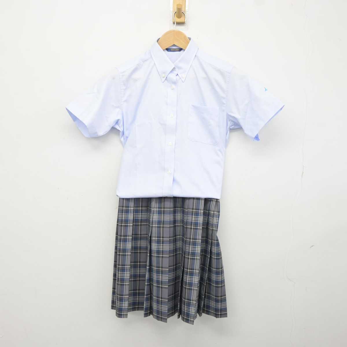 【中古】神奈川県 湘南学院高等学校 女子制服 3点 (シャツ・スカート) sf041090