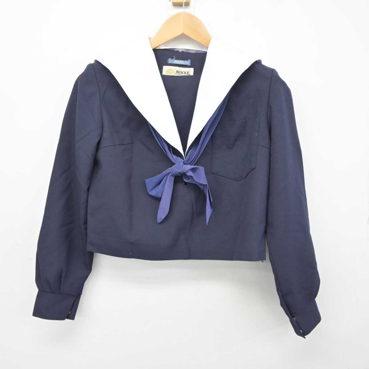 【中古】愛知県 刈谷市朝日中学校 女子制服 3点 (セーラー服・スカート) sf041093