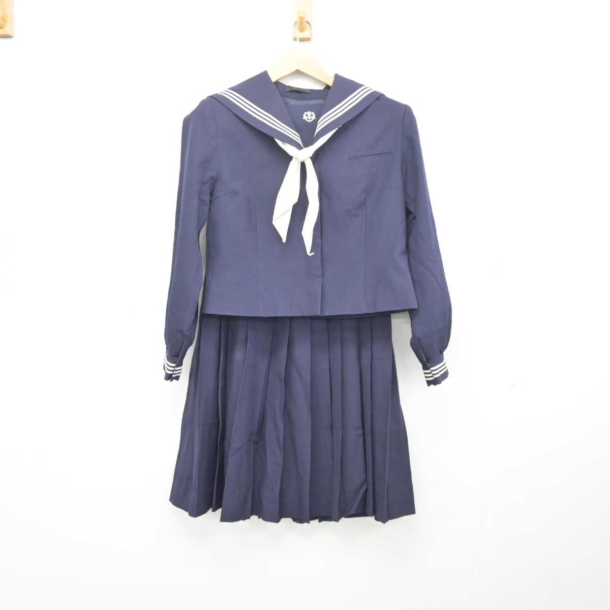 【中古】千葉県 金田中学校 女子制服 3点 (セーラー服・スカート) sf041102