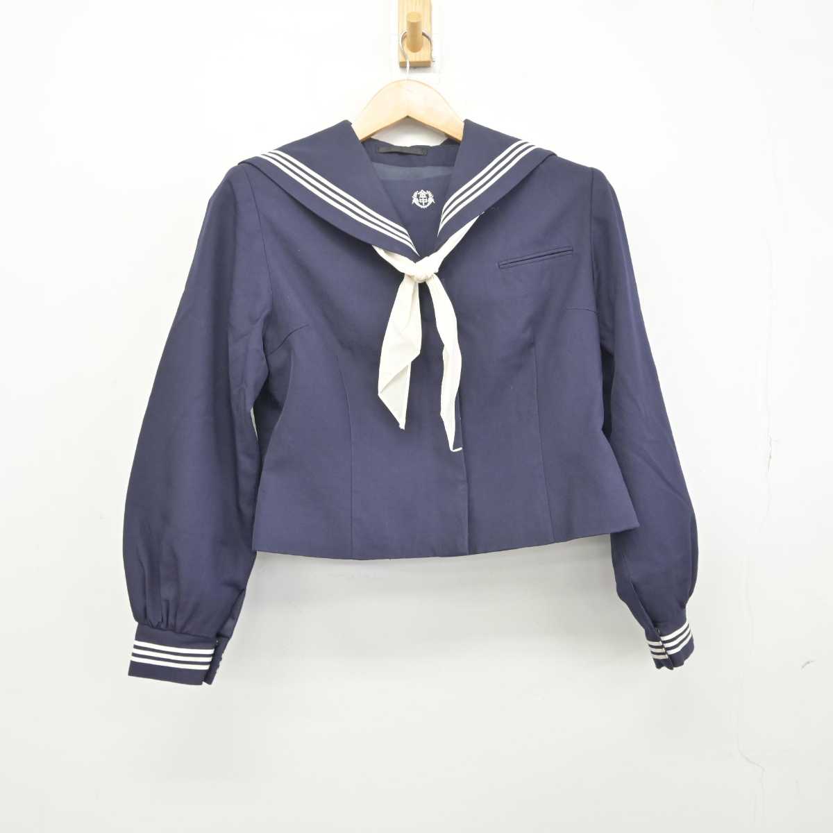 【中古】千葉県 金田中学校 女子制服 3点 (セーラー服・スカート) sf041102