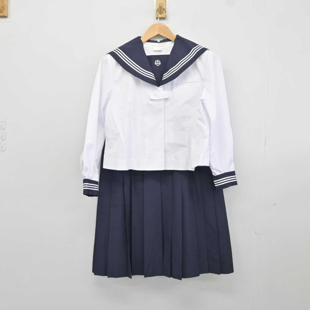 【中古】千葉県 金田中学校 女子制服 4点 (セーラー服・セーラー服・スカート) sf041104