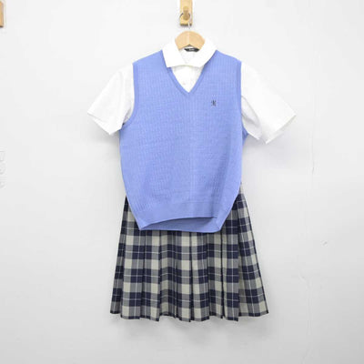 【中古】東京都 三輪田学園高等学校/旧モデル 女子制服 3点 (シャツ・ニットベスト・スカート) sf041119