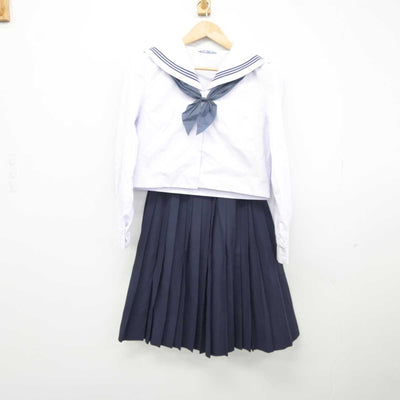 【中古】和歌山県 河西中学校 女子制服 4点 (セーラー服・スカート) sf041123