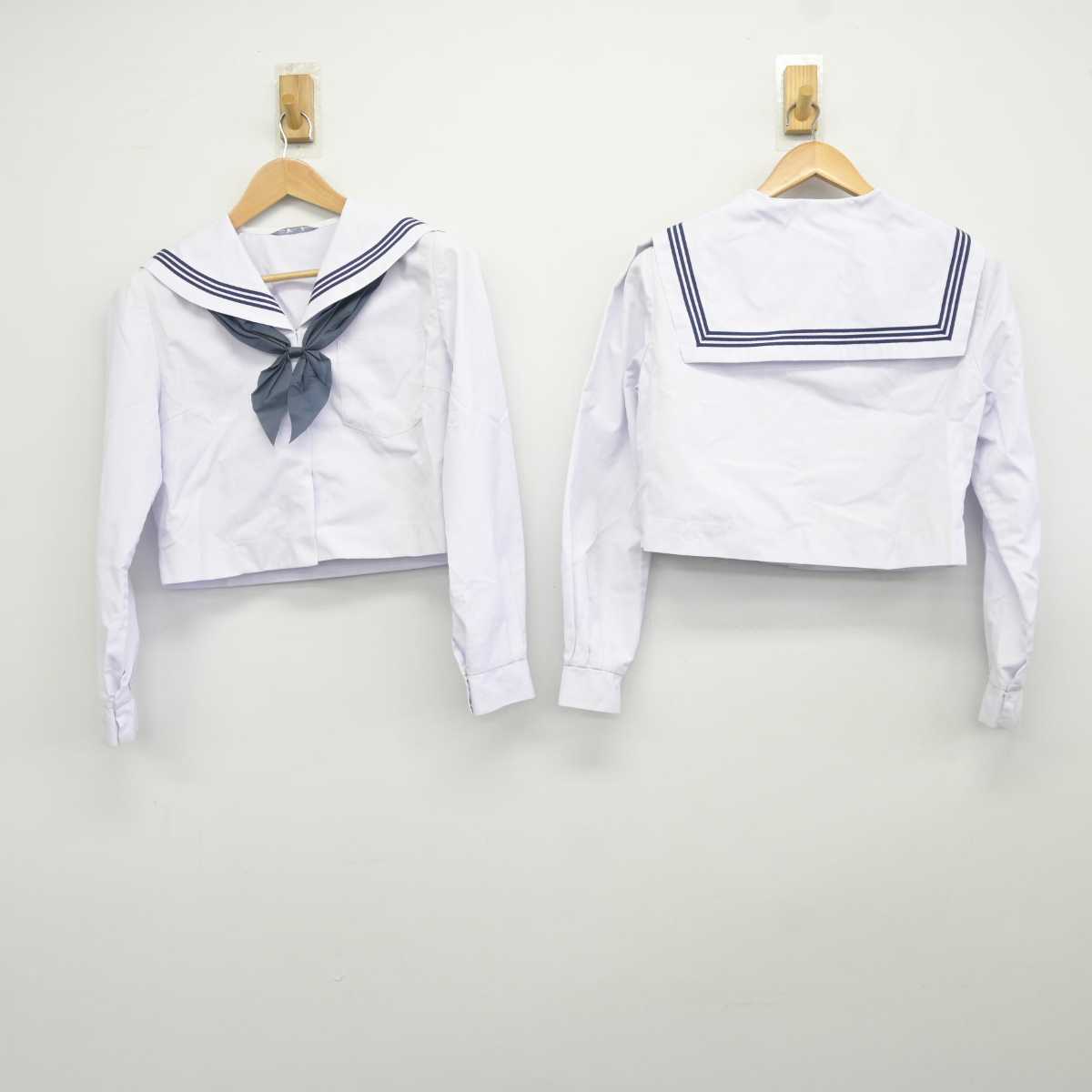 【中古】和歌山県 河西中学校 女子制服 4点 (セーラー服・スカート) sf041123