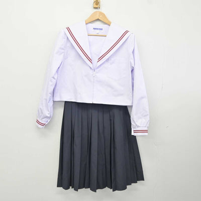 【中古】岐阜県 岐阜西中学校 女子制服 3点 (セーラー服・スカート) sf041152