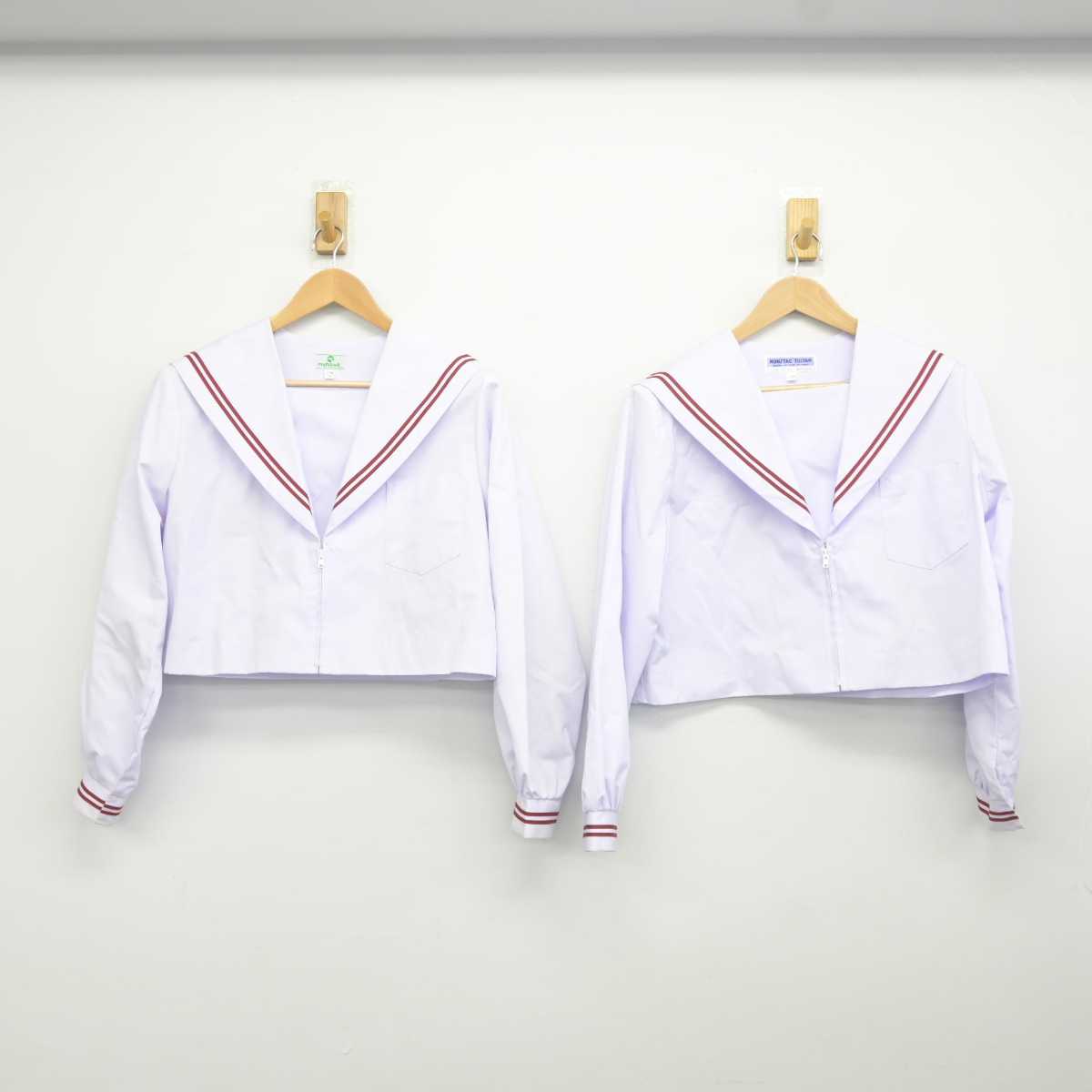 【中古】岐阜県 岐阜西中学校 女子制服 3点 (セーラー服・スカート) sf041152