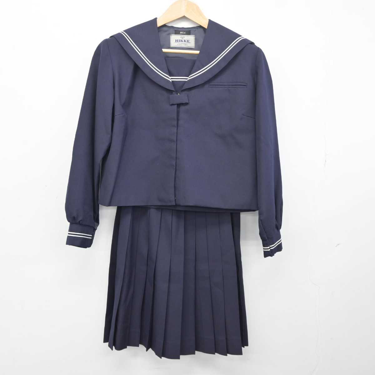 【中古】福井県 藤島高等学校 女子制服 2点 (セーラー服・スカート) sf041153