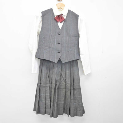 【中古】埼玉県 開智学園中学高等学校 女子制服 5点 (ブレザー・ベスト・シャツ・スカート) sf041157