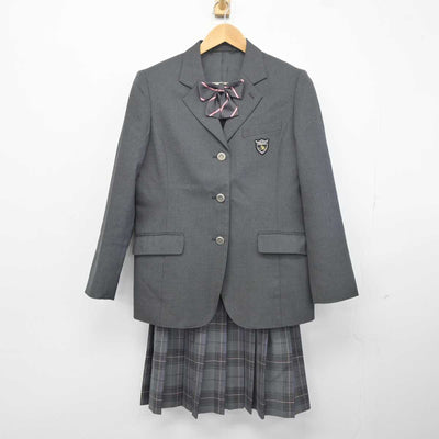 【中古】静岡県 日本大学三島高等学校中学校/旧モデル 女子制服 4点 (ブレザー・ニットベスト・スカート) sf041163