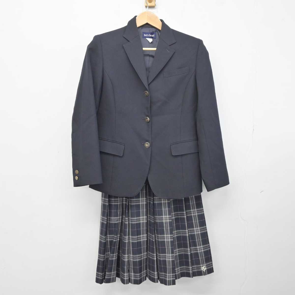 【中古】秋田県 秋田北鷹高等学校 女子制服 2点 (ブレザー・スカート) sf041169