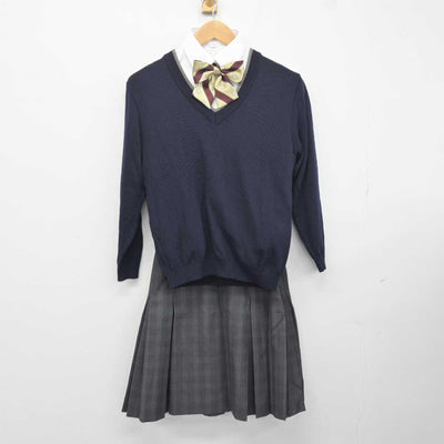 【中古】静岡県 聖隷クリストファー高等学校 女子制服 5点 (ブレザー・ニット・シャツ・スカート) sf041173