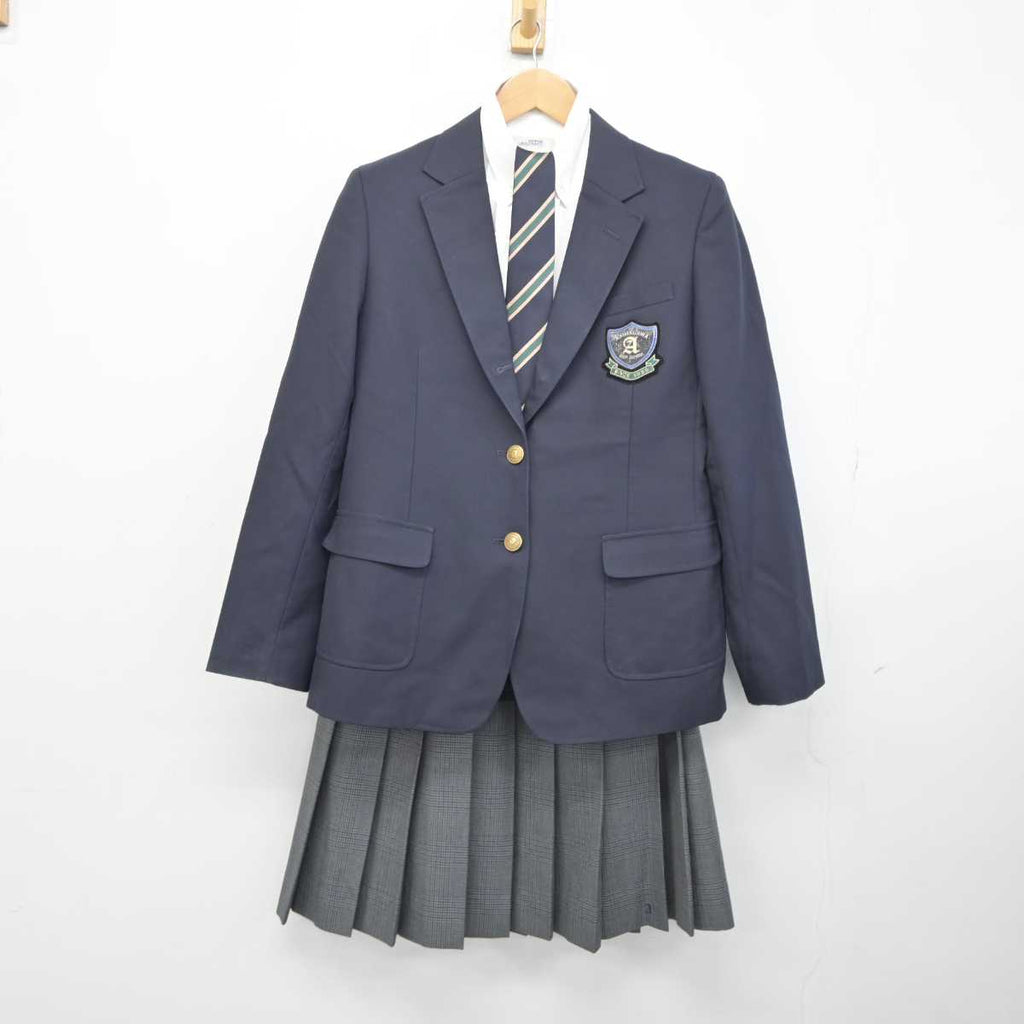 高校 制服 値下げしました！ 中古】大阪府 芥川高等学校 女子制服 5点 (ブレザー・シャツ