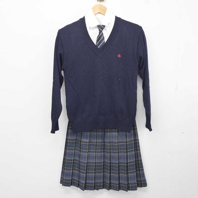 【中古】東京都 昭和女子大学附属高等学校 女子制服 5点 (ニット・シャツ・スカート) sf041207