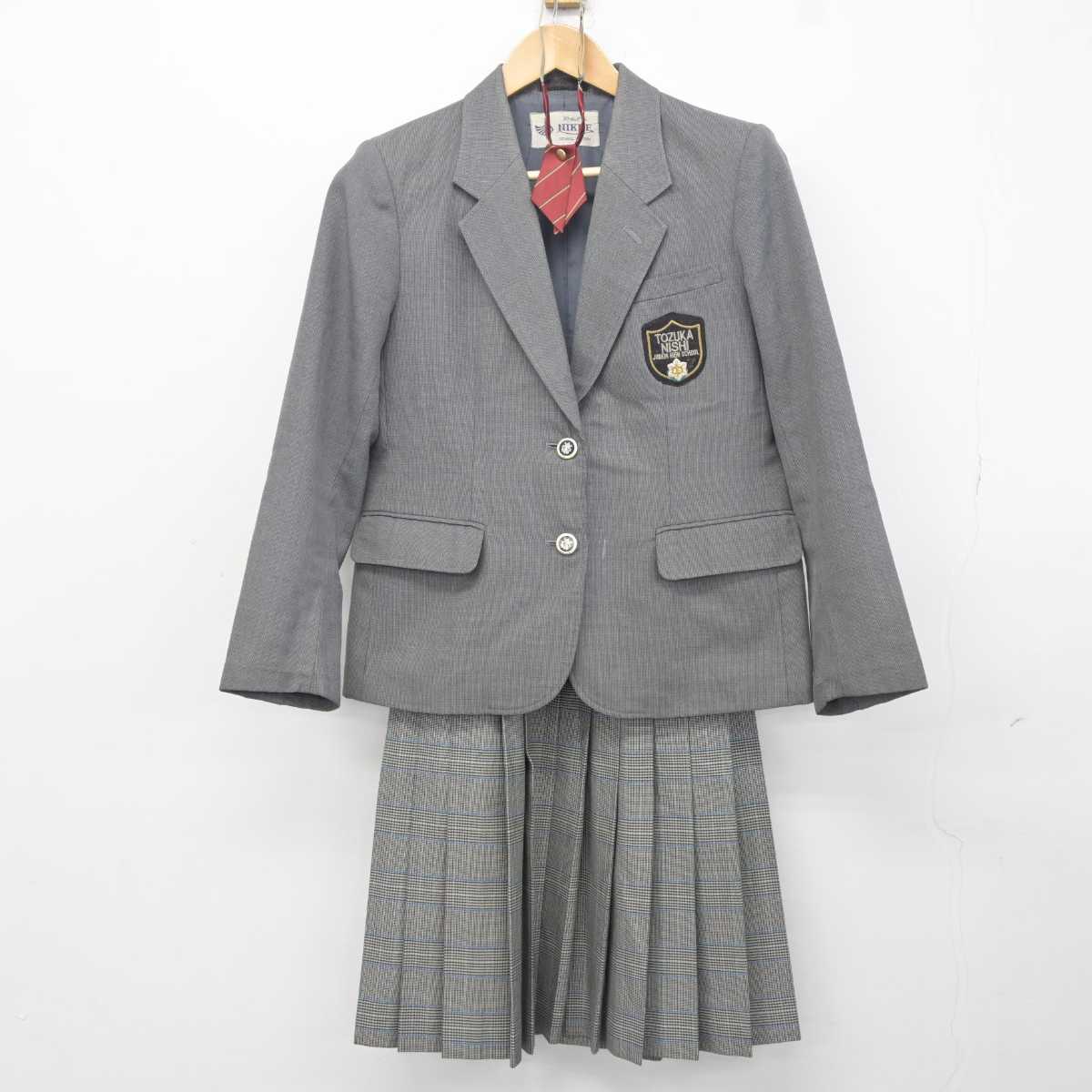 【中古】埼玉県 戸塚西中学校 女子制服 3点 (ブレザー・スカート) sf041216