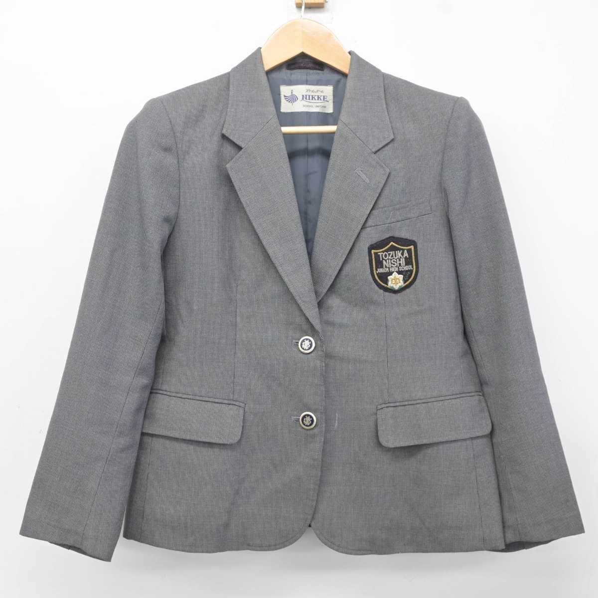 【中古】埼玉県 戸塚西中学校 女子制服 3点 (ブレザー・スカート) sf041216