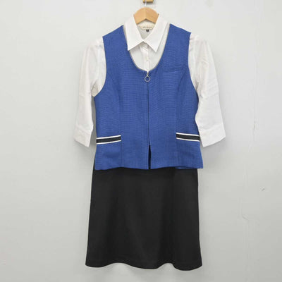 【中古】 事務服 女子制服 3点 (ベスト・シャツ・スカート) sf041224