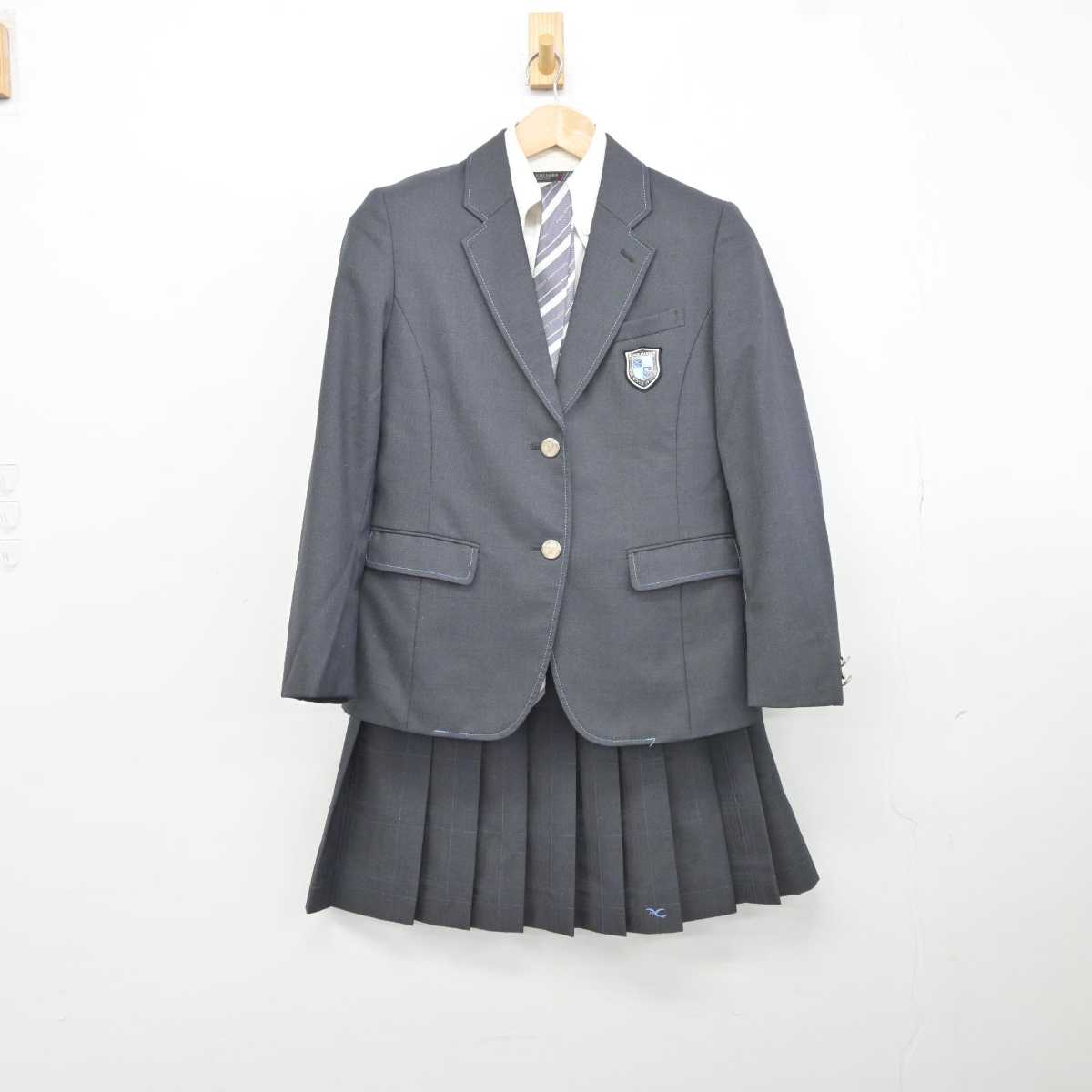 【中古】兵庫県 神戸学院大学附属高等学校 女子制服 5点 (ブレザー・シャツ・スカート) sf041248