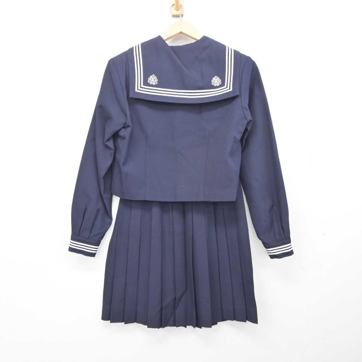 【中古】埼玉県 松山女子高等学校 女子制服 3点 (セーラー服・スカート) sf041256