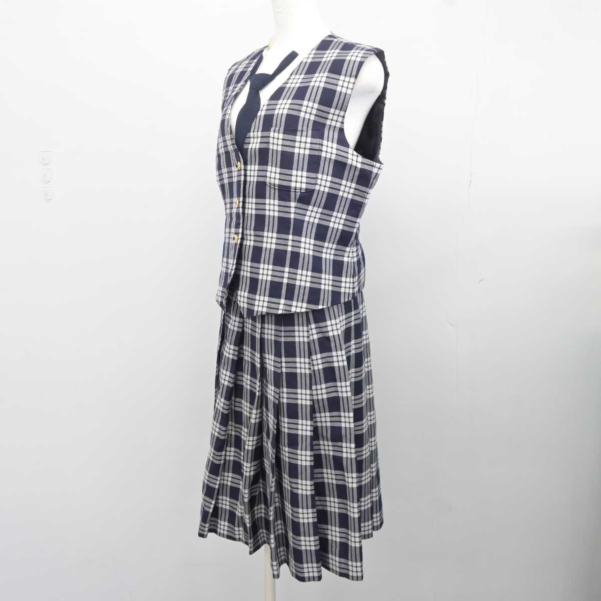 【中古】宮城県 聖和学園高等学校 女子制服 5点 (ブレザー・ベスト・スカート) sf041259