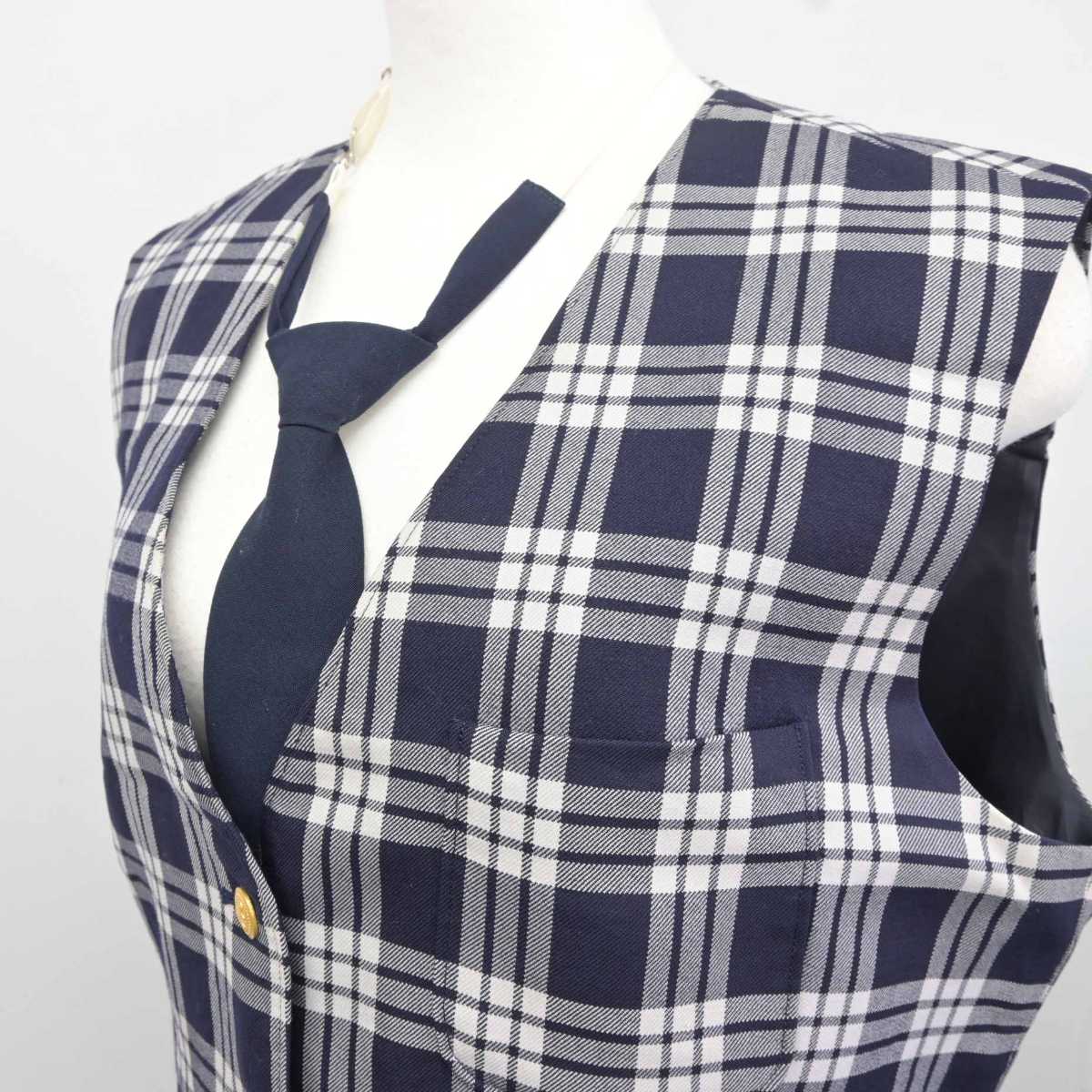 【中古】宮城県 聖和学園高等学校 女子制服 5点 (ブレザー・ベスト・スカート) sf041259