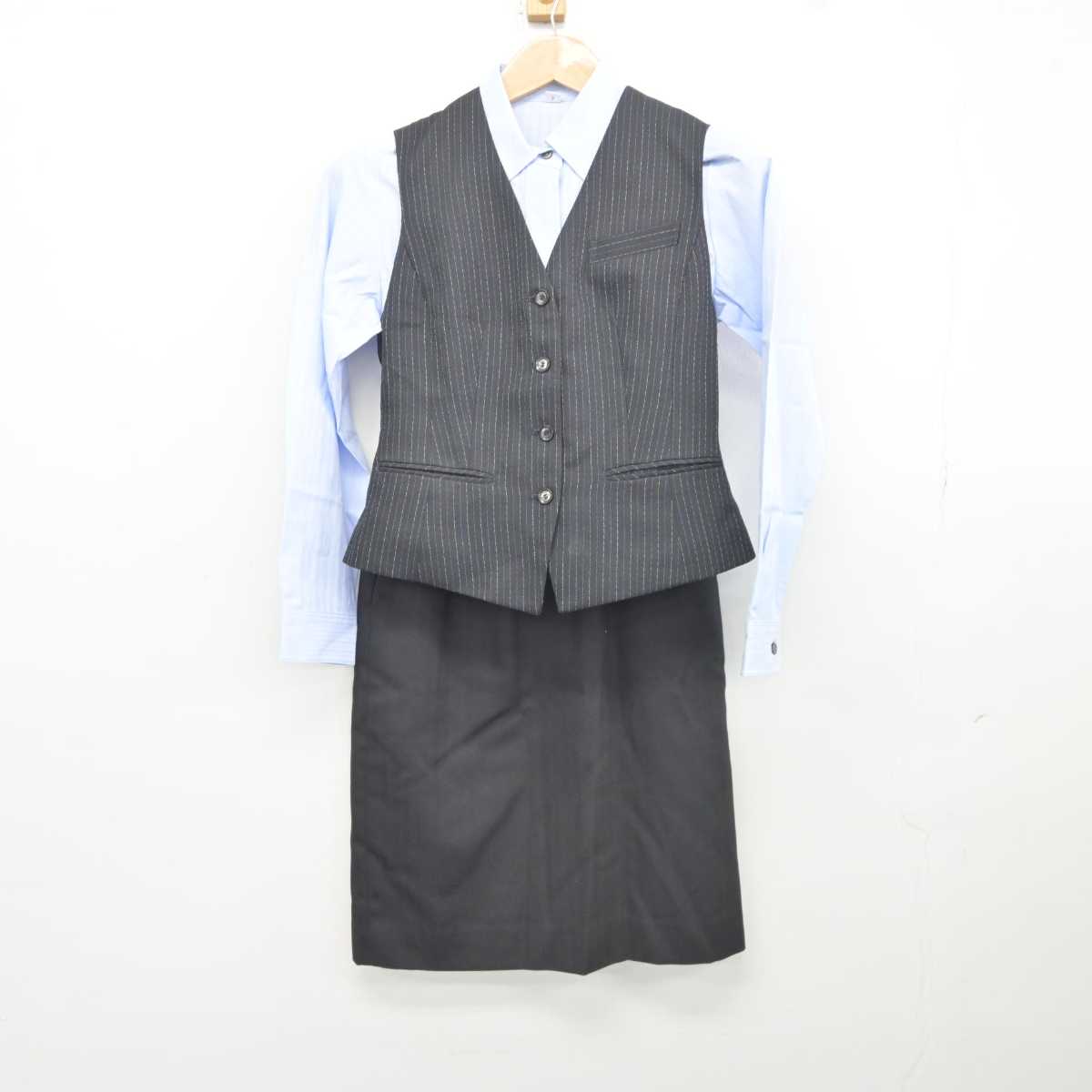 【中古】 三菱UFJ銀行 女子制服 3点 (シャツ・ベスト・スカート) sf041283