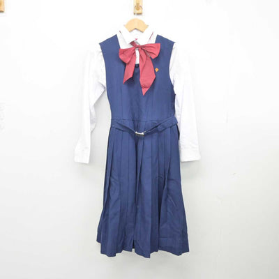 【中古】高知県 高知大学教育学部附属中学校 女子制服 3点 (シャツ・ジャンパースカート) sf041286