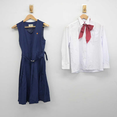 【中古】高知県 高知大学教育学部附属中学校 女子制服 3点 (シャツ・ジャンパースカート) sf041286