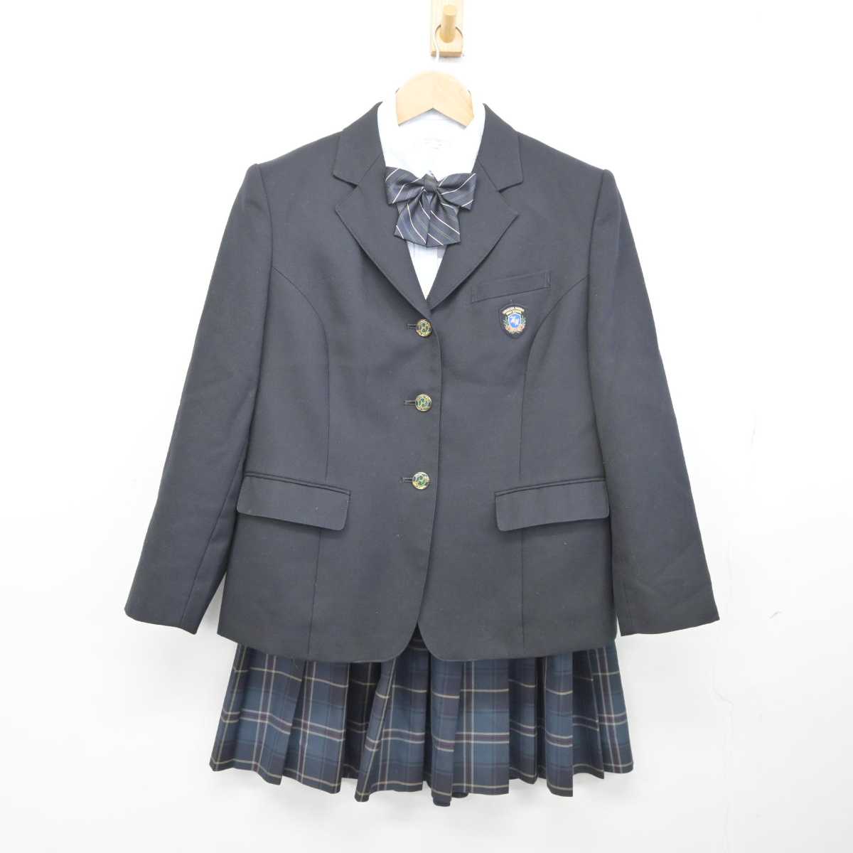 【中古】大阪府 枚方市立なぎさ高等学校 女子制服 4点 (ブレザー・シャツ・スカート) sf041311