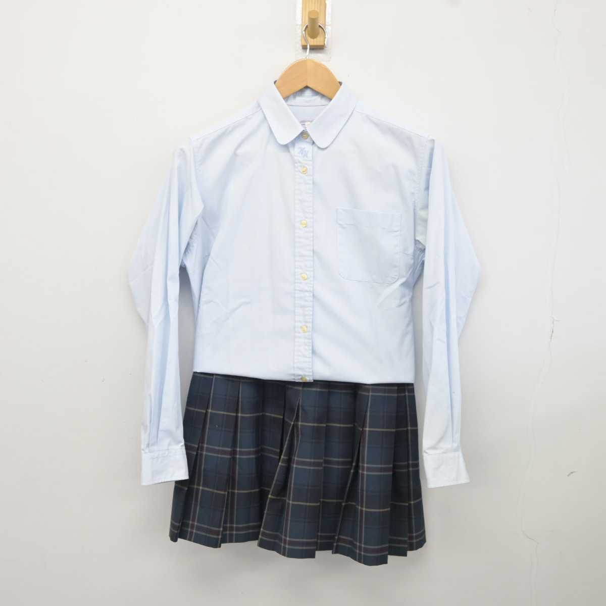 【中古】大阪府 枚方市立なぎさ高等学校 女子制服 3点 (シャツ・スカート) sf041312