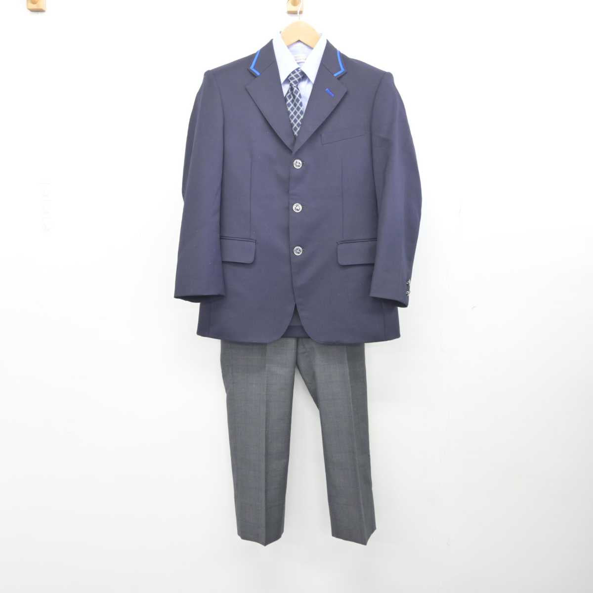 【中古】佐賀県 北陵高等学校 男子制服 4点 (ブレザー・シャツ・ズボン) sf041329