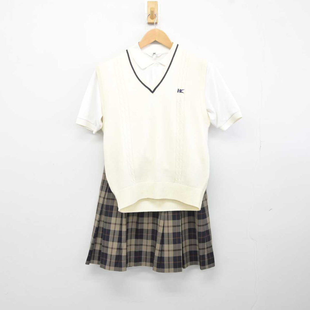 中古】岡山県 明誠学院高等学校 女子制服 3点 (シャツ・ニットベスト・スカート) sf041337 | 中古制服通販パレイド