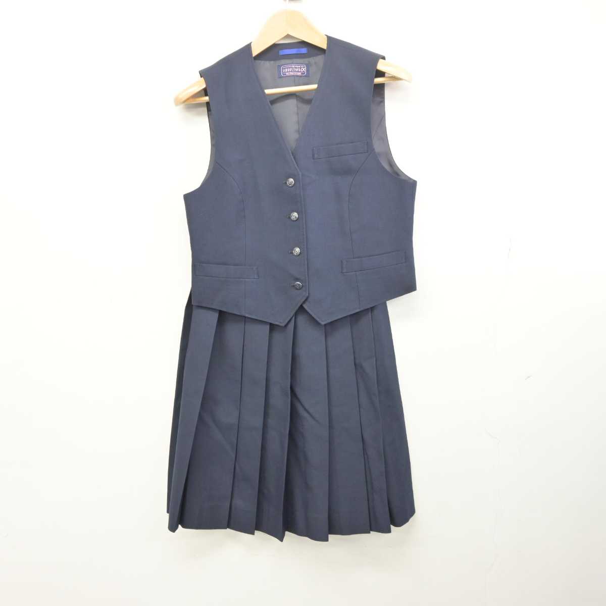 【中古】奈良県 畝傍高等学校 女子制服 4点 (ブレザー・ベスト・スカート) sf041342