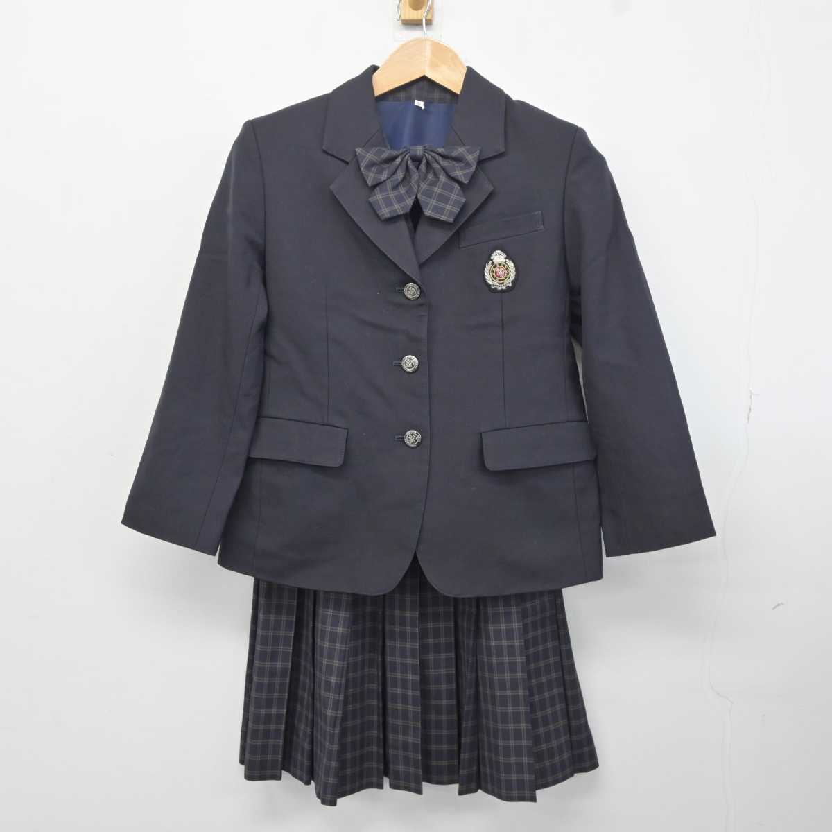 【中古】愛知県 山本学園情報文化専門学校 女子制服 4点 (ブレザー・ベスト・スカート) sf041365