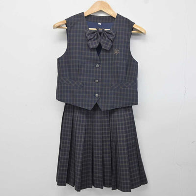 【中古】愛知県 山本学園情報文化専門学校 女子制服 4点 (ブレザー・ベスト・スカート) sf041365