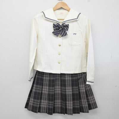 【中古】愛知県 山本学園情報文化専門学校 女子制服 3点 (セーラー服・スカート) sf041366