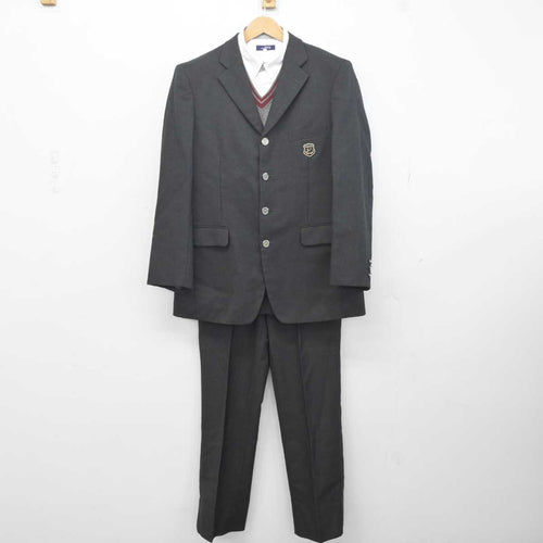 【中古制服】広島県 広島市立可部中学校 男子制服 4点（ブレザー