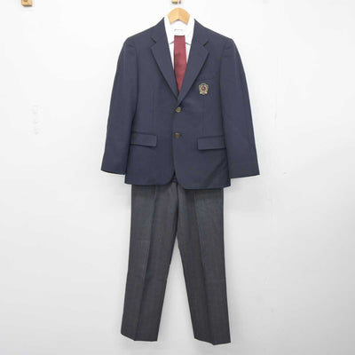 【中古】京都府 朱雀高等学校 男子制服 4点 (ブレザー・シャツ・ズボン) sf041386