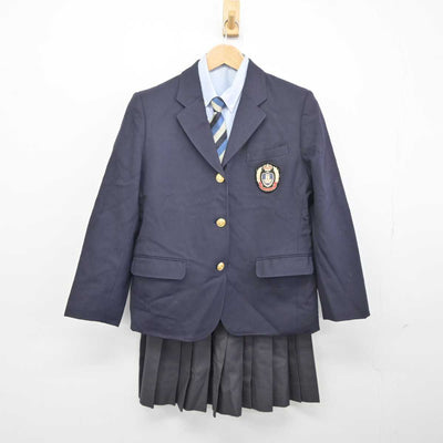 【中古】岡山県 西大寺高等学校 女子制服 4点 (ブレザー・シャツ・スカート) sf041406