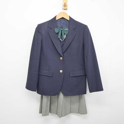 【中古】岡山県 岡山城東高等学校 女子制服 4点 (ブレザー・ベスト・スカート) sf041408