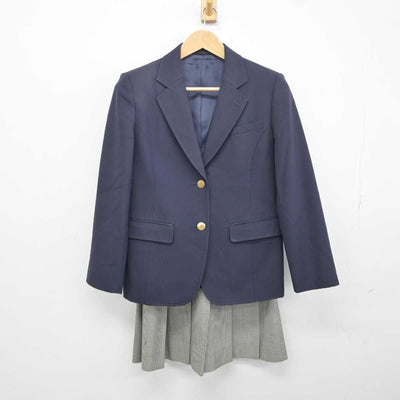 【中古】岡山県 岡山城東高等学校 女子制服 4点 (ブレザー・ベスト・スカート) sf041408