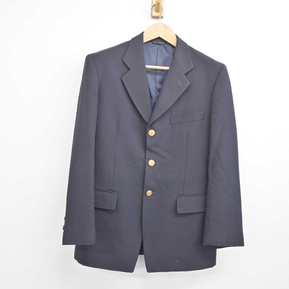 【中古】岡山県 明誠学院高等学校 男子制服 2点 (ブレザー・ズボン) sf041412