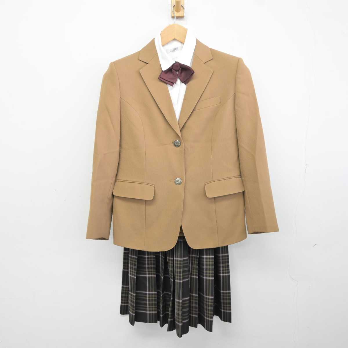 【中古】宮崎県 日向学院中学校 女子制服 4点 (ブレザー・シャツ・スカート) sf041436