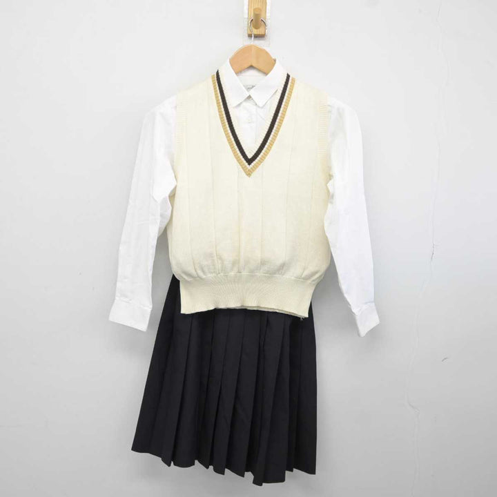 【中古】宮崎県 日向学院中学校 女子制服 3点 (ニットベスト・シャツ・スカート) sf041437 | 中古制服通販パレイド