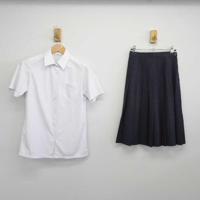 【中古】福岡県 福岡市内中学新標準服 女子制服 2点 (シャツ・スカート) sf041443