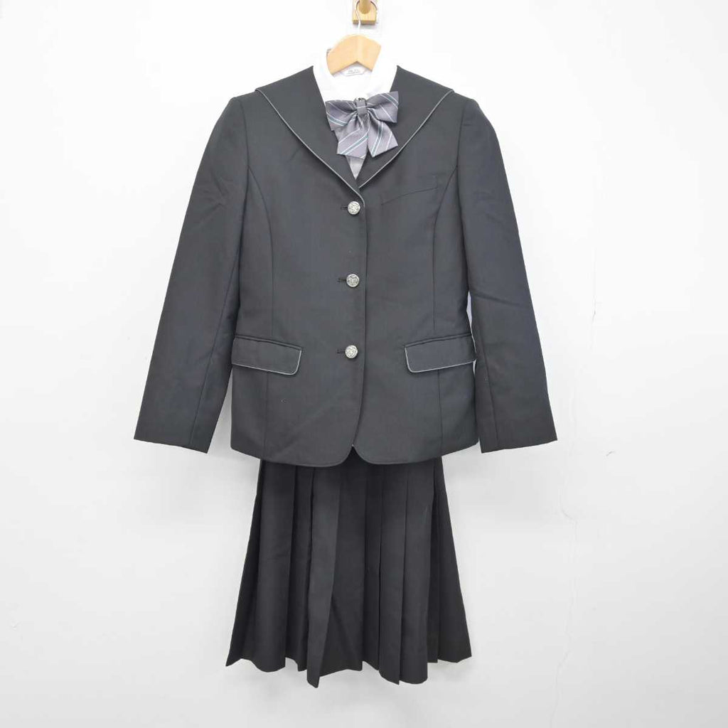 【中古】滋賀県 比叡山高等学校 女子制服 5点 (ブレザー・ニット・シャツ・スカート) sf041454